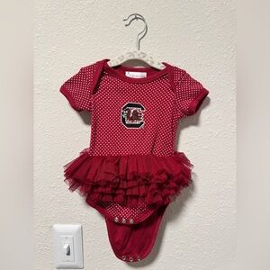 SC Gamecock Baby Onesie with Tutu Skirt